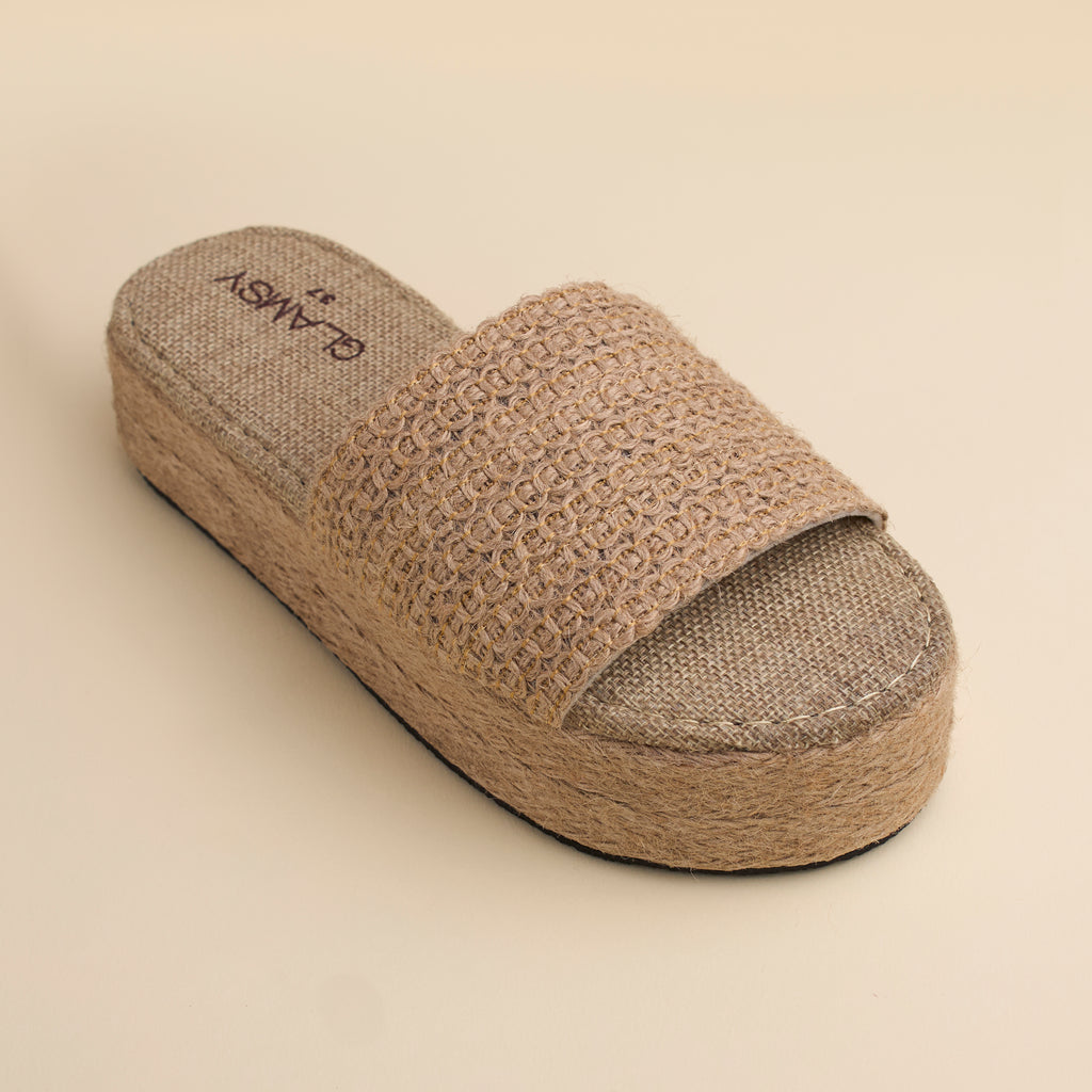 IRIS Slippers (Platform) — handcrafted women's slippers from Glamsy Egypt