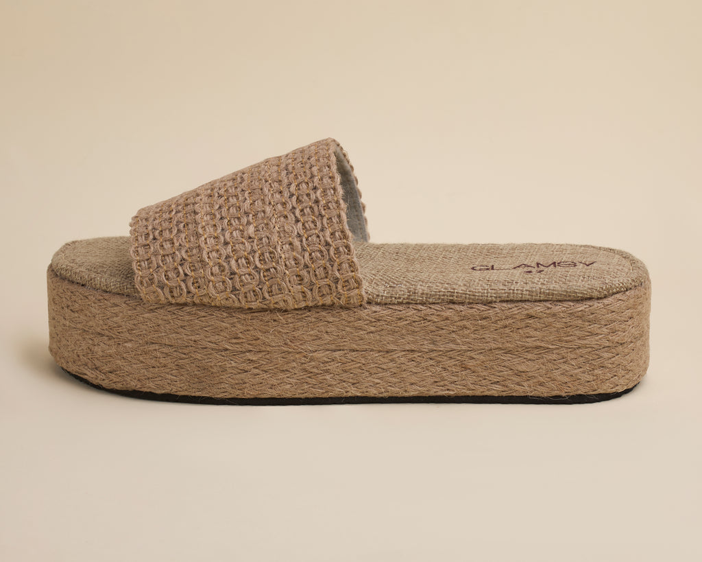 IRIS Slippers (Platform) — handcrafted women's slippers from Glamsy Egypt