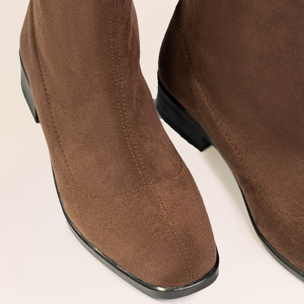 Flora Boots (Suede) — handcrafted women's boots from Glamsy Egypt