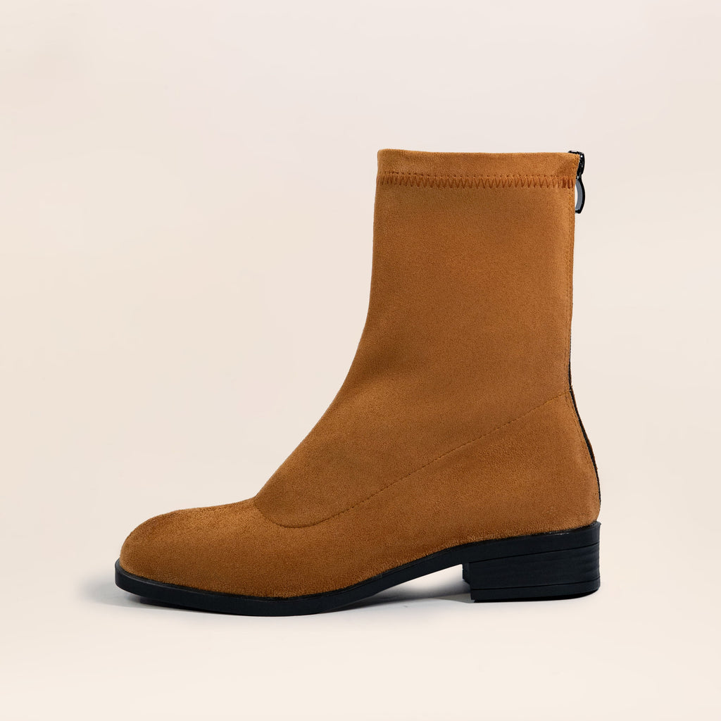 Flora Boots (Suede) — handcrafted women's boots from Glamsy Egypt