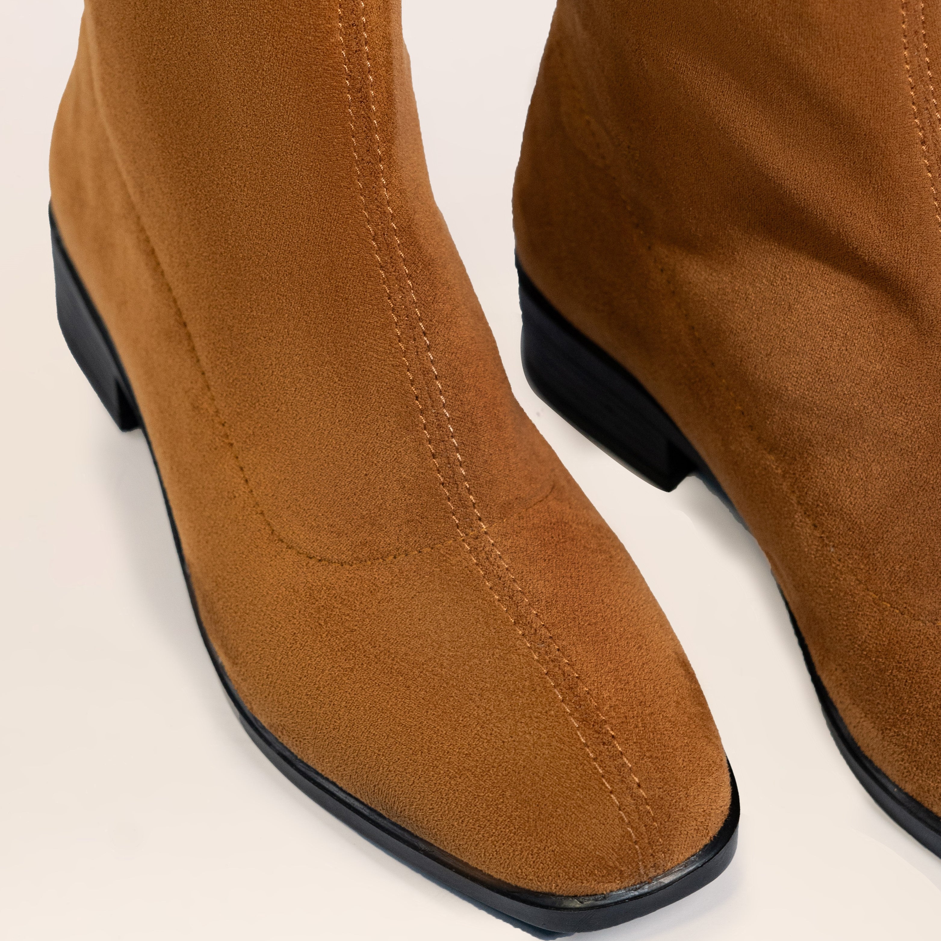 Flora Boots (Suede) — handcrafted women's boots from Glamsy Egypt