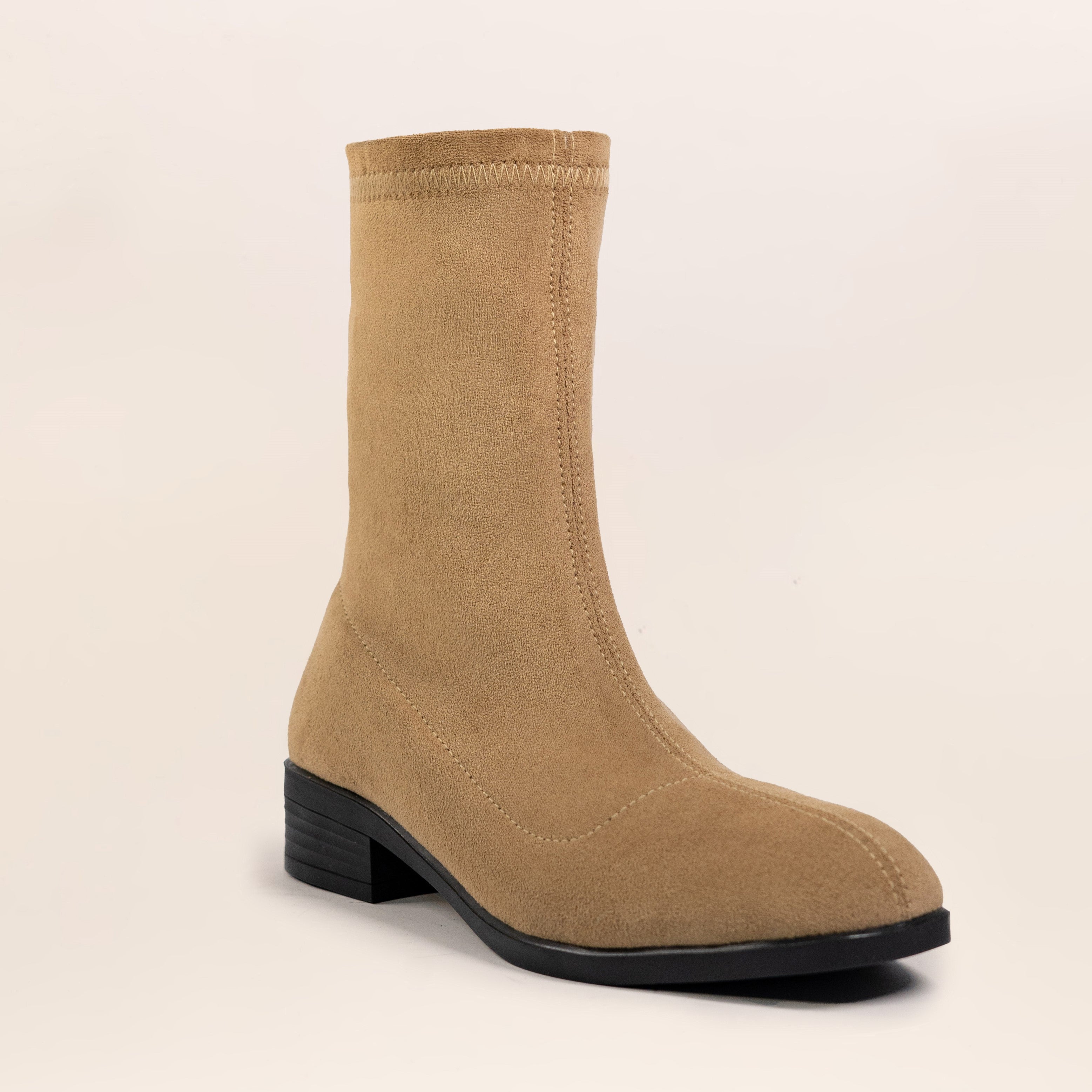 Flora Boots (Suede) — handcrafted women's boots from Glamsy Egypt