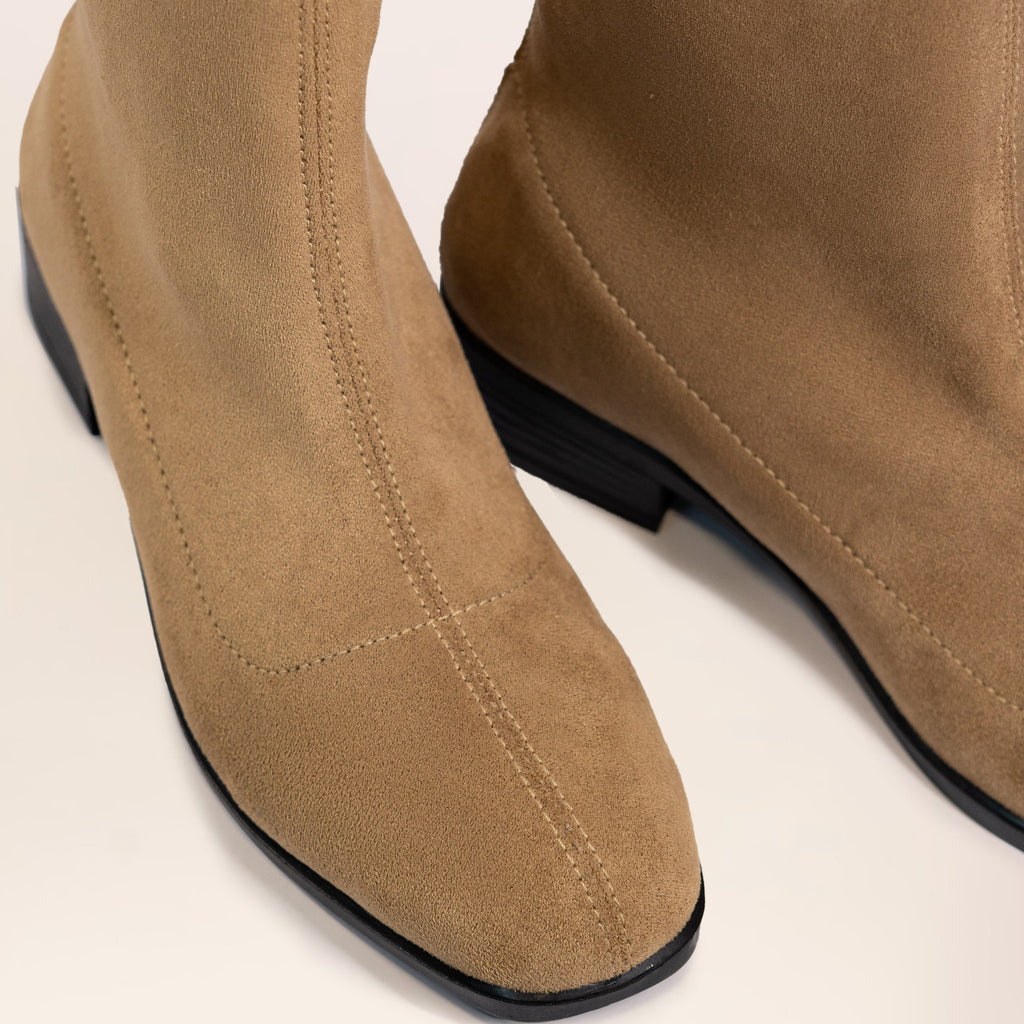 Flora Boots (Suede) — handcrafted women's boots from Glamsy Egypt