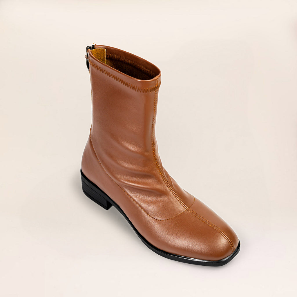 Flora Boots (Leather) — handcrafted women's boots from Glamsy Egypt