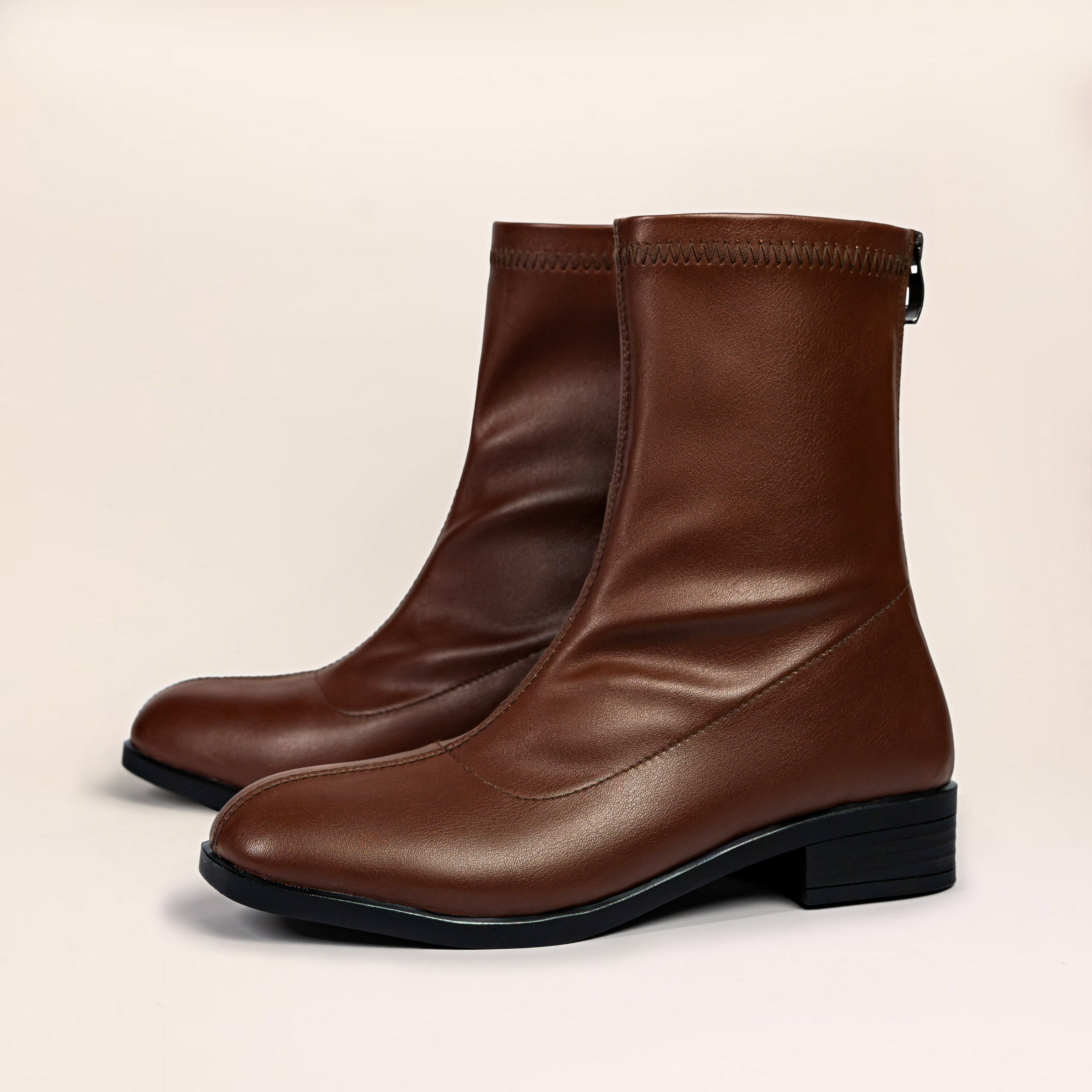 Flora Boots (Leather) — handcrafted women's boots from Glamsy Egypt