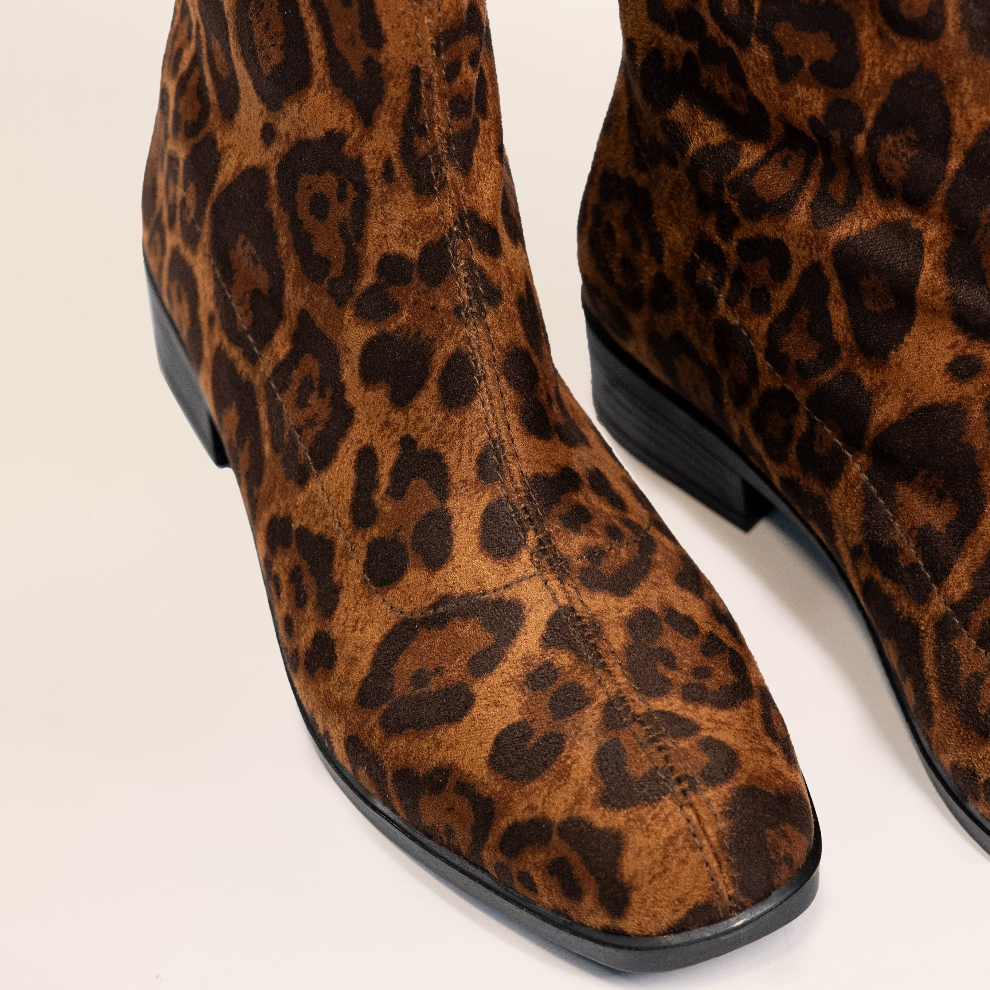 Flora Boots (Leopard Suede) — handcrafted women's boots from Glamsy Egypt