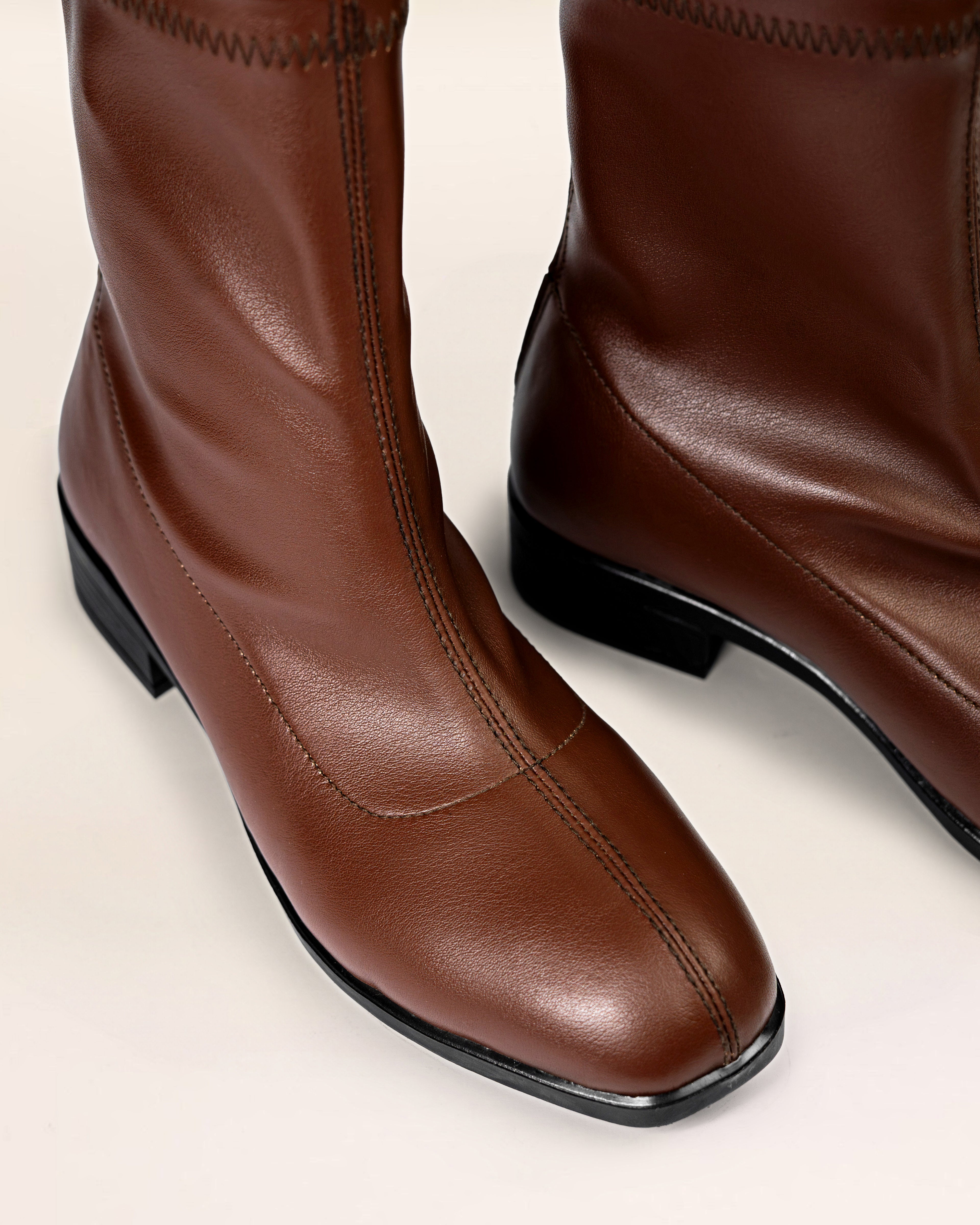 Flora Boots (Leather) — handcrafted women's boots from Glamsy Egypt
