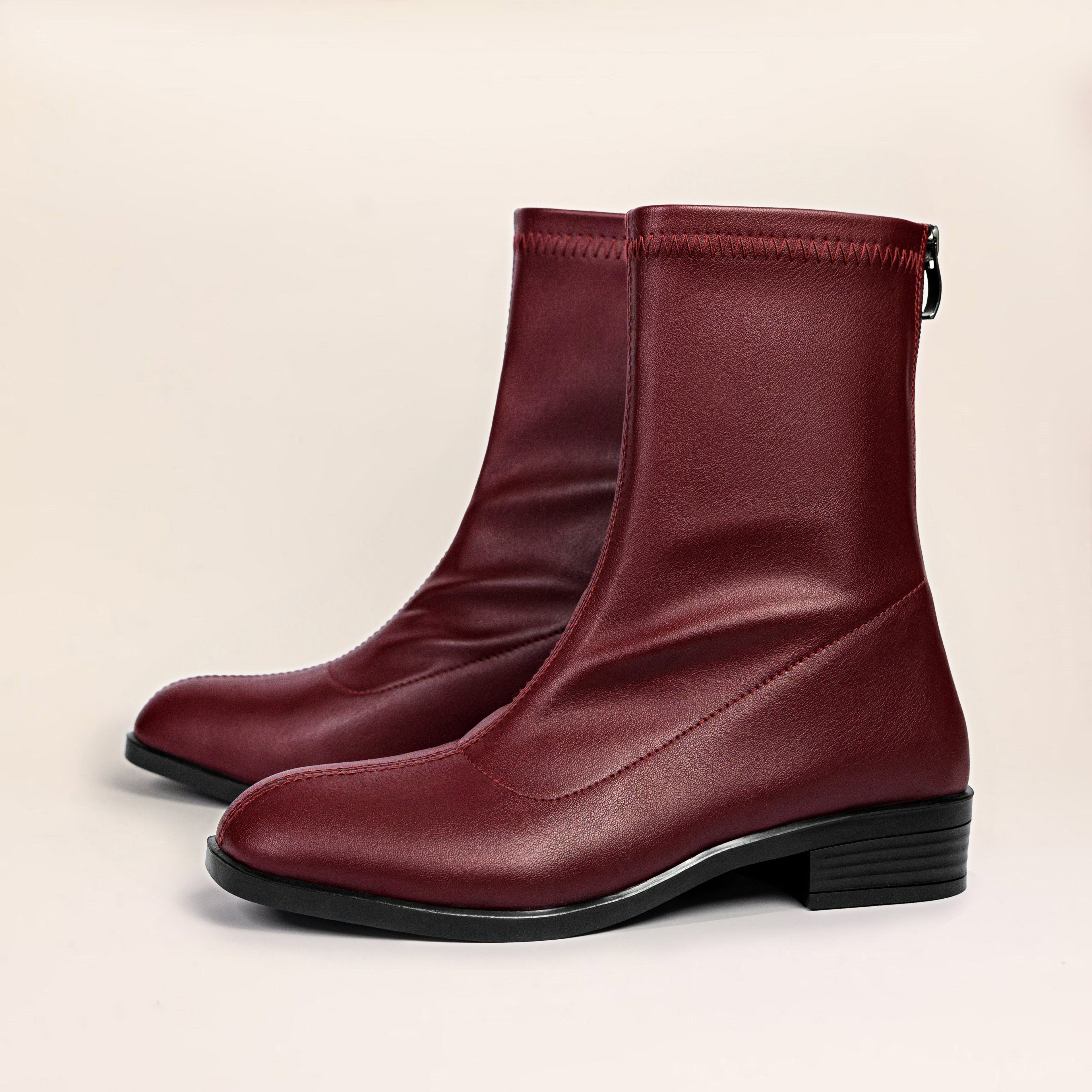 Flora Boots (Leather) — handcrafted women's boots from Glamsy Egypt