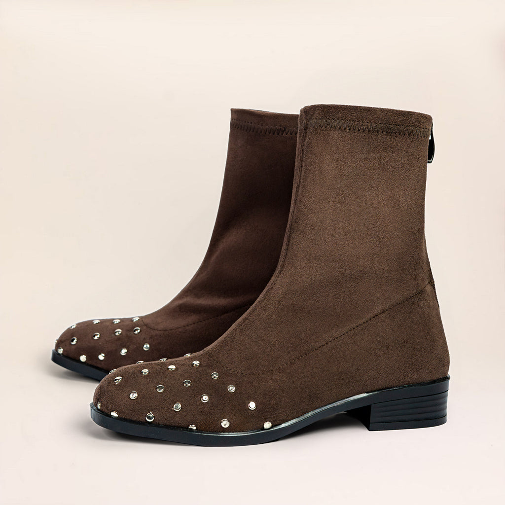 Flora Stud Boots — handcrafted women's boots from Glamsy Egypt