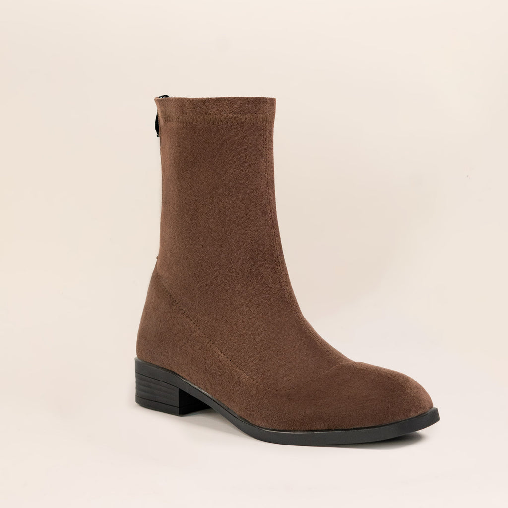 Flora Boots (Suede) — handcrafted women's boots from Glamsy Egypt