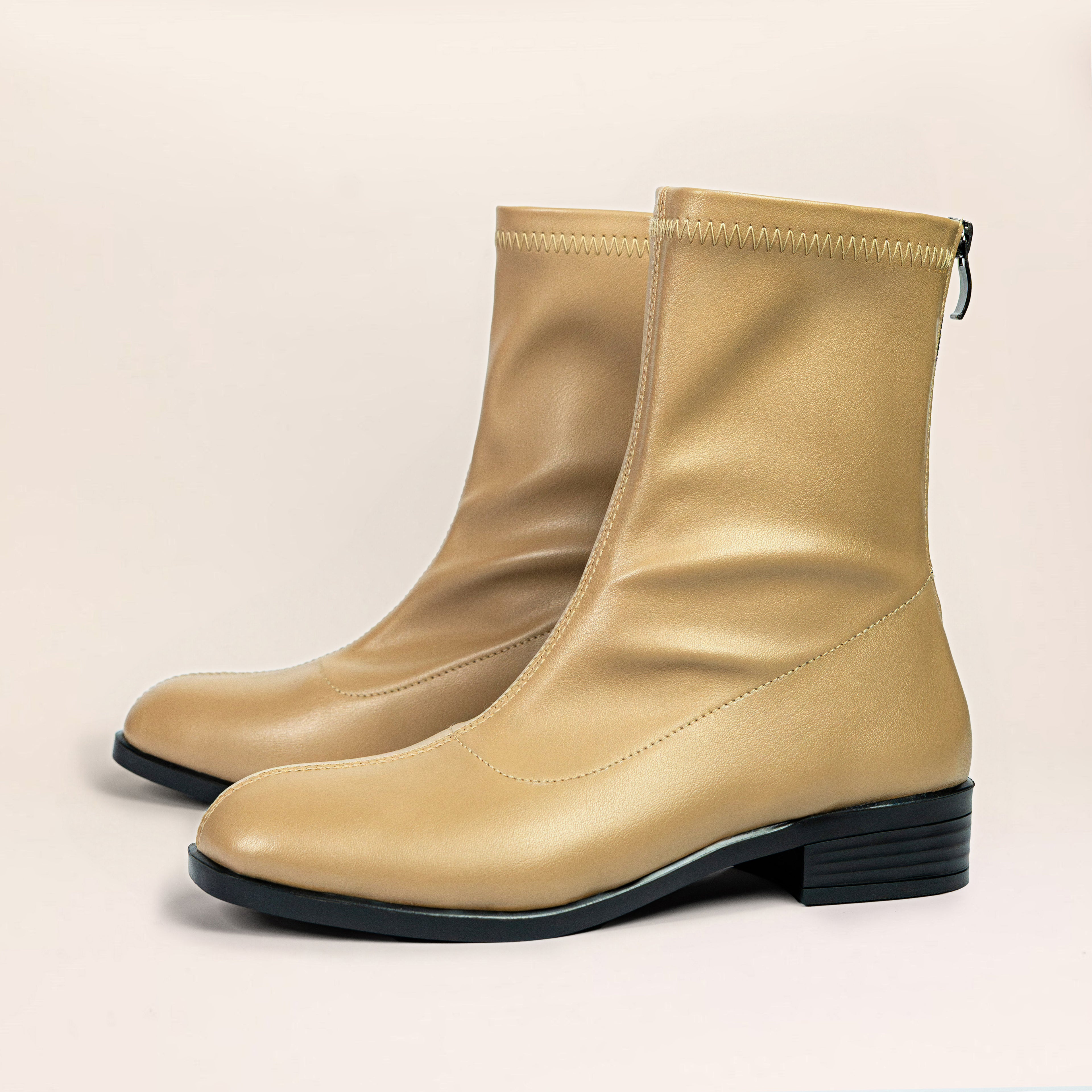 Flora Boots (Leather) — handcrafted women's boots from Glamsy Egypt
