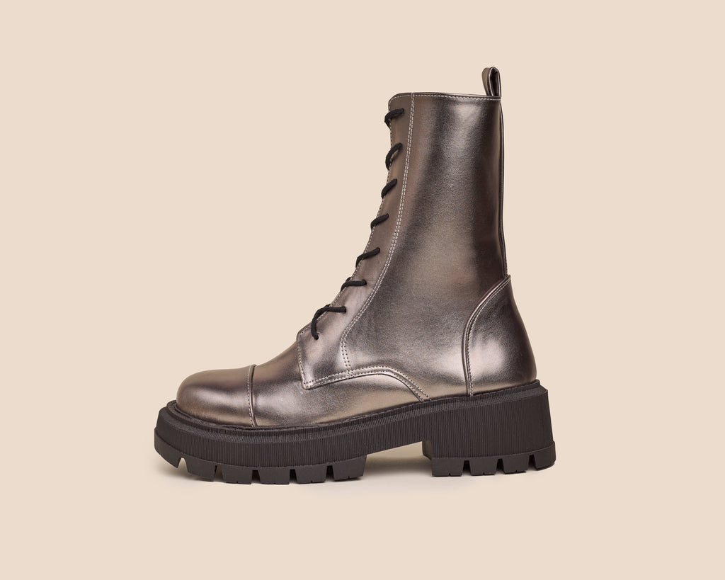 Nova Boots (Metallic) — handcrafted women's boots from Glamsy Egypt