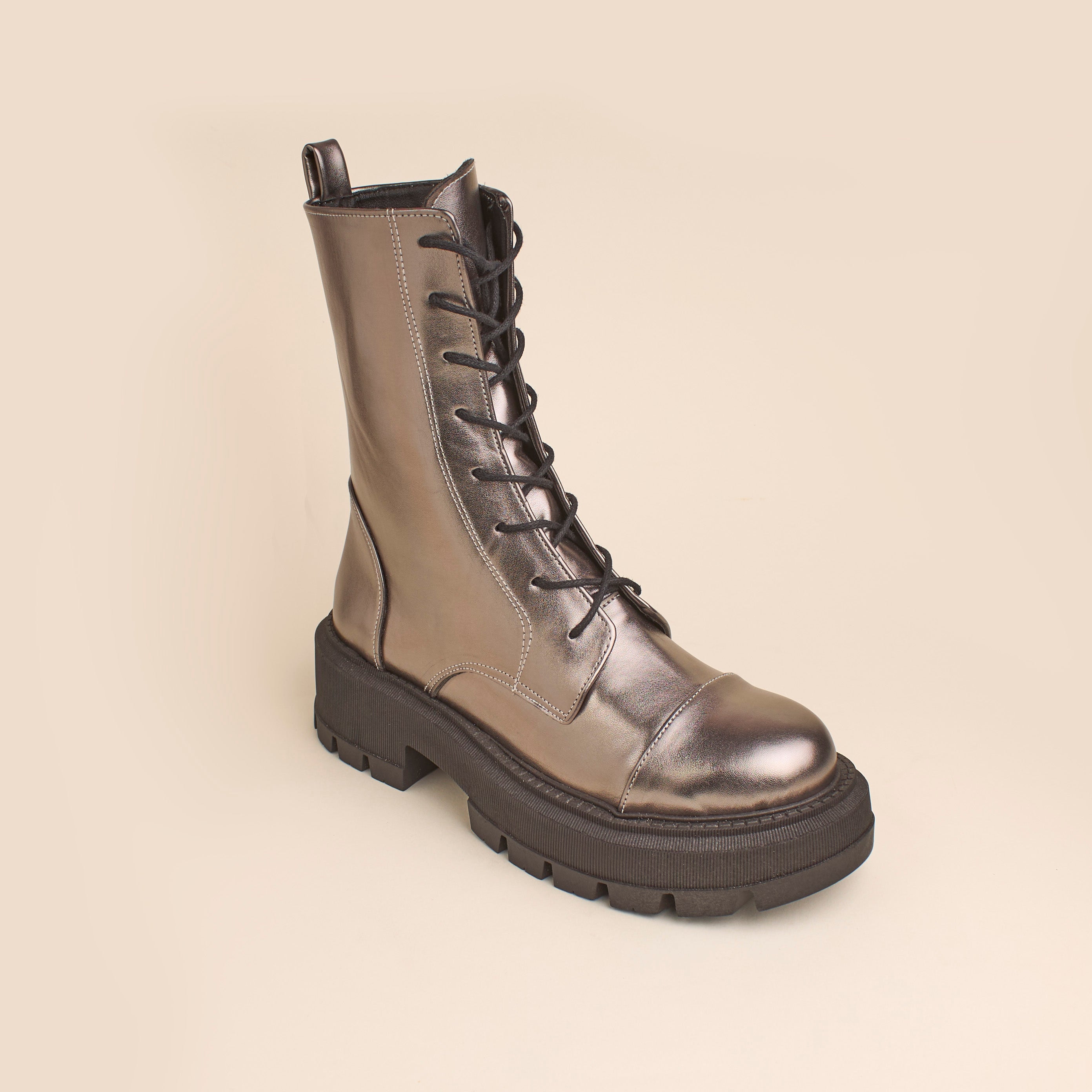 Nova Boots (Metallic) — handcrafted women's boots from Glamsy Egypt