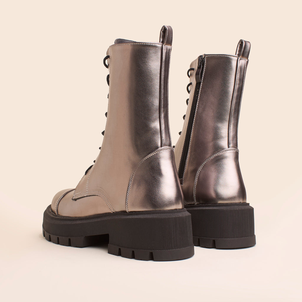 Nova Boots (Metallic) — handcrafted women's boots from Glamsy Egypt