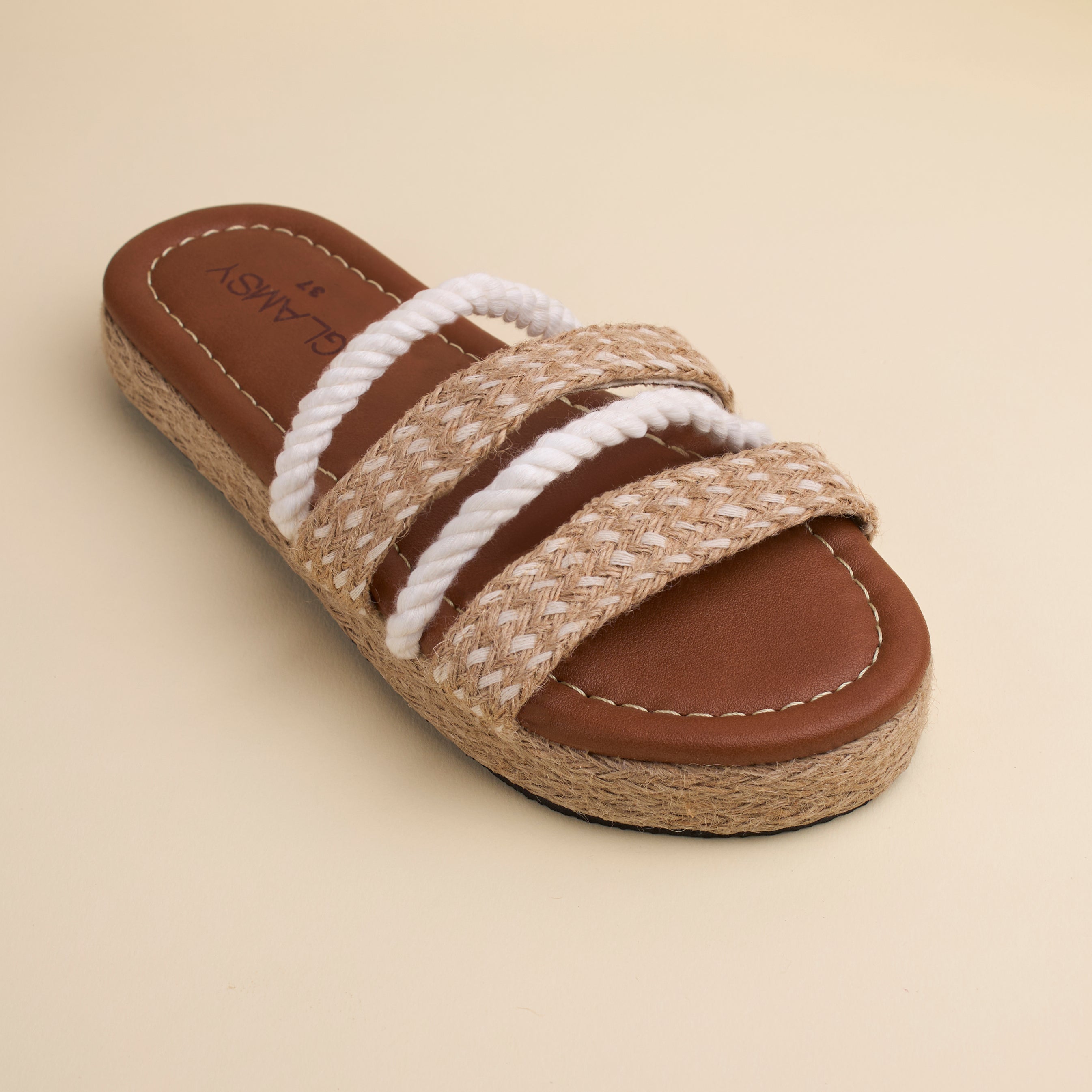 HERA Slippers in Havane — handcrafted women's slippers from Glamsy Egypt