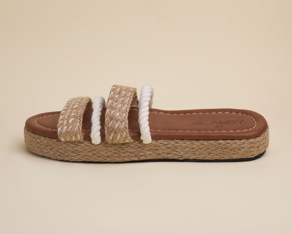 HERA Slippers in Havane — handcrafted women's slippers from Glamsy Egypt