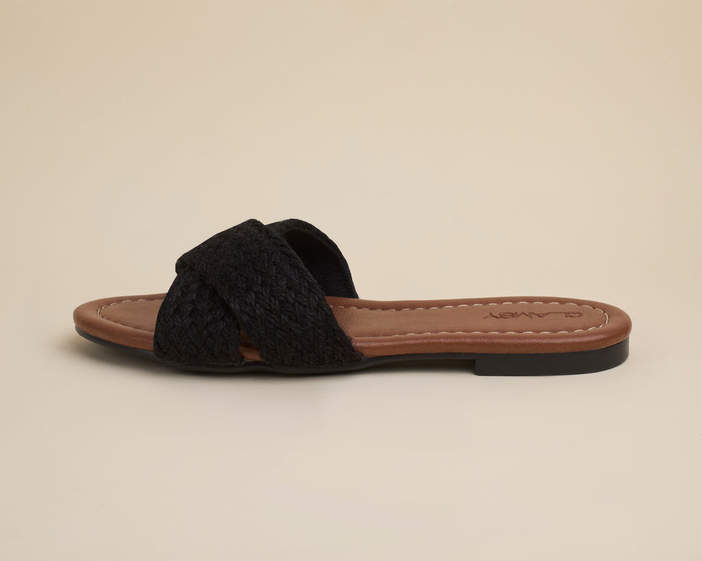 Cjute Slippers (Black) — handcrafted women's slippers from Glamsy Egypt
