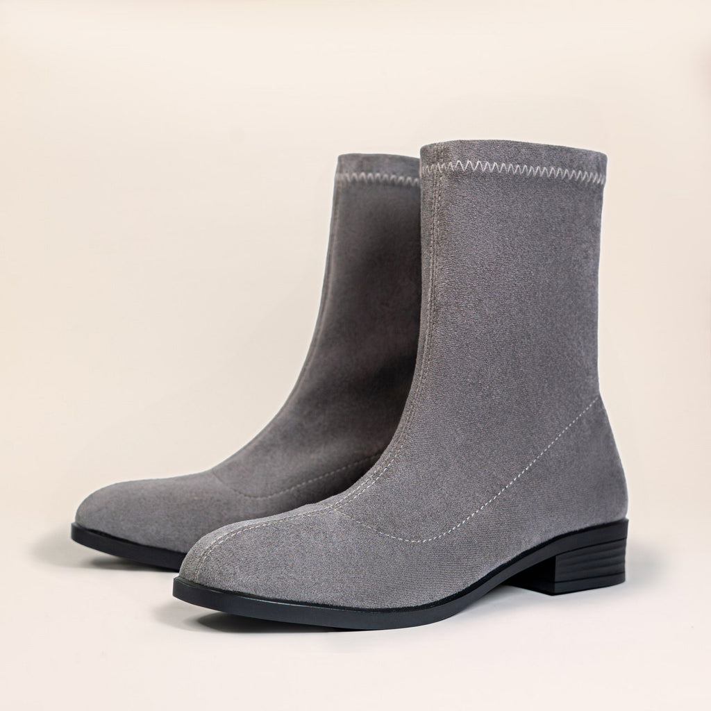 Flora Boots (Suede) — handcrafted women's boots from Glamsy Egypt