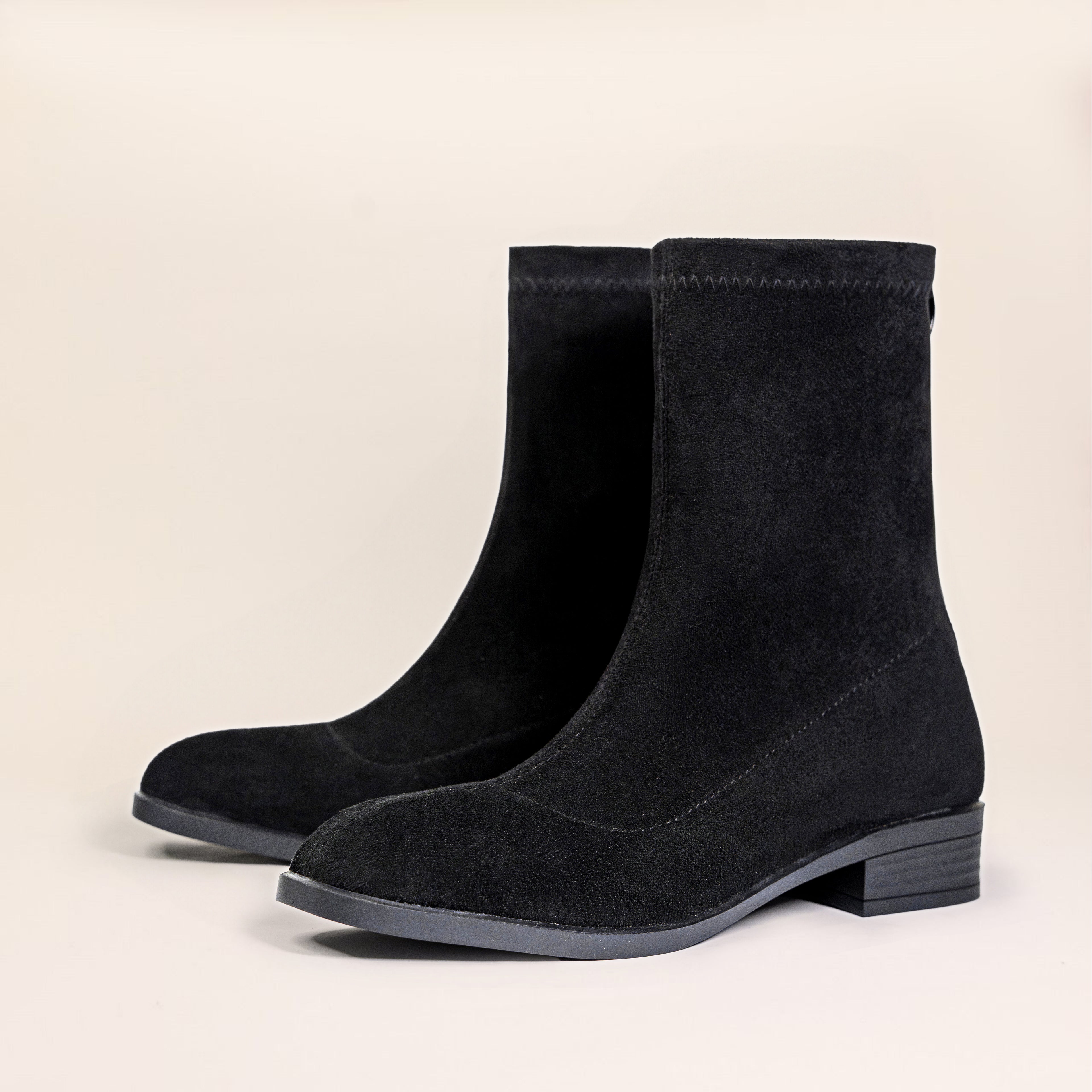 Flora Boots (Suede) — handcrafted women's boots from Glamsy Egypt