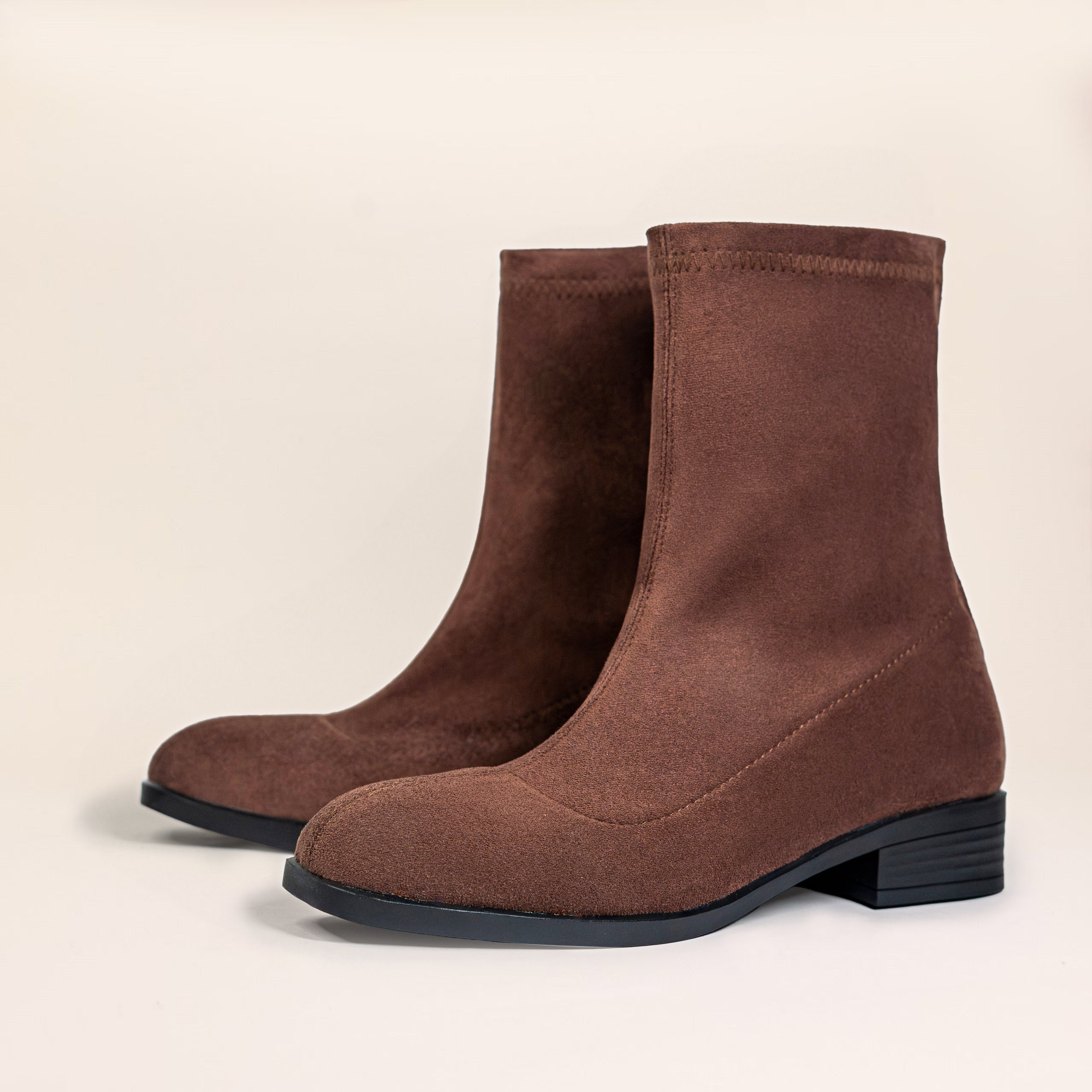 Flora Boots (Suede) — handcrafted women's boots from Glamsy Egypt