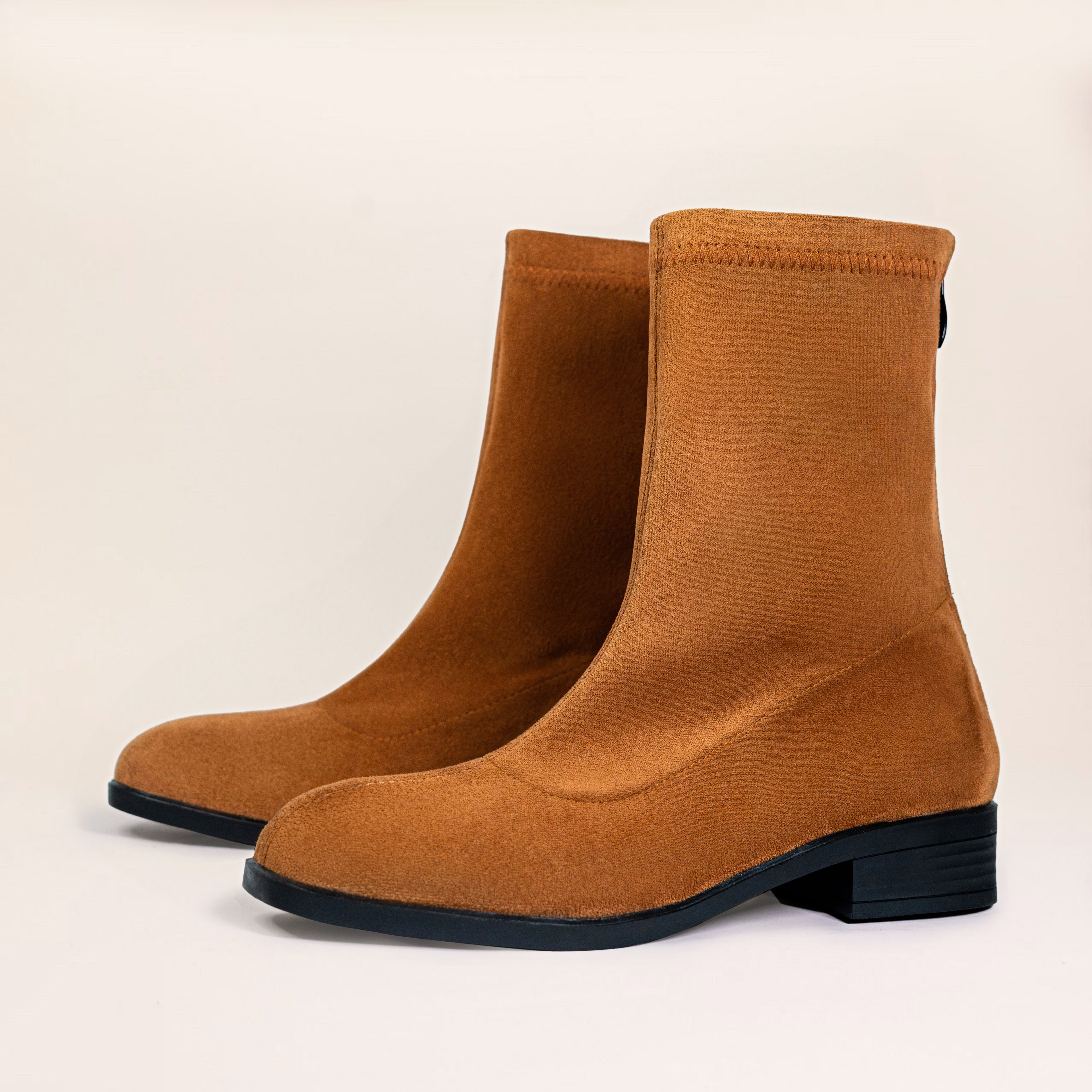 Flora Boots (Suede) — handcrafted women's boots from Glamsy Egypt