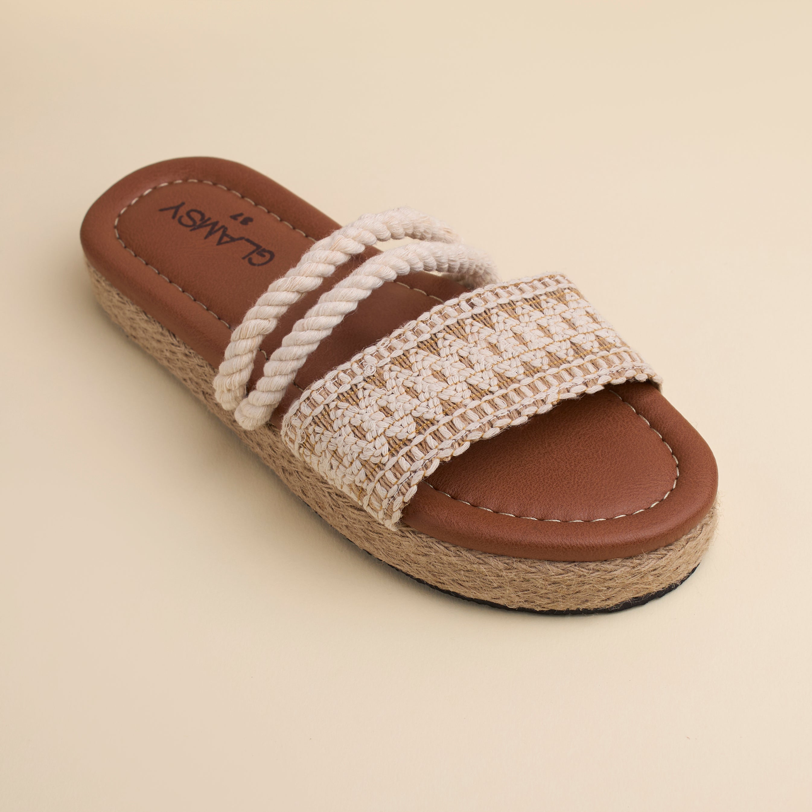 ANTHEIA Slippers in Havane — handcrafted women's slippers from Glamsy Egypt
