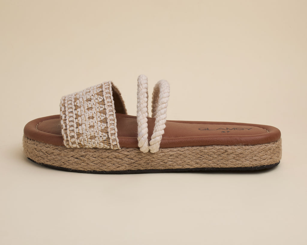 ANTHEIA Slippers in Havane — handcrafted women's slippers from Glamsy Egypt