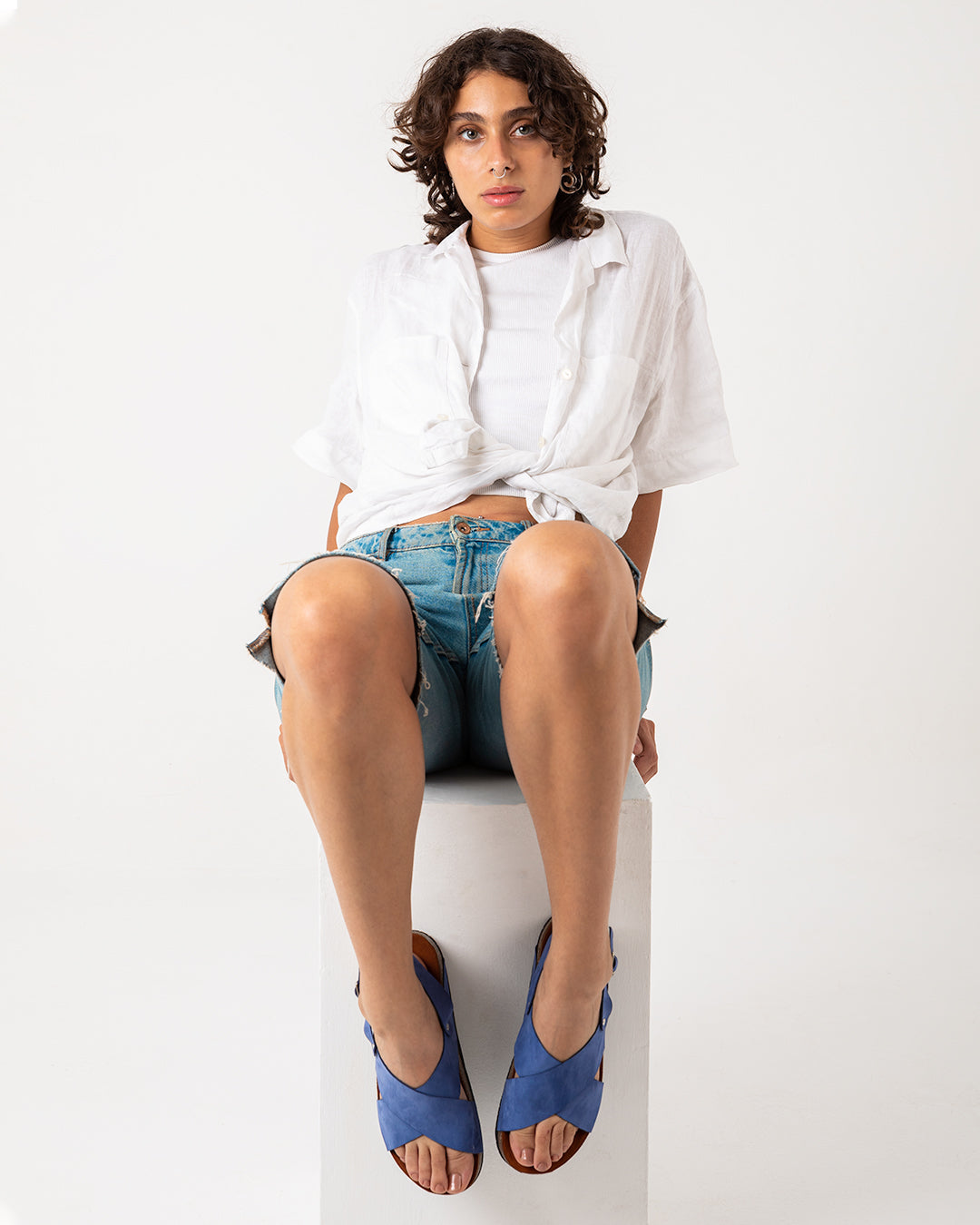 Glam Sandals (Blue)