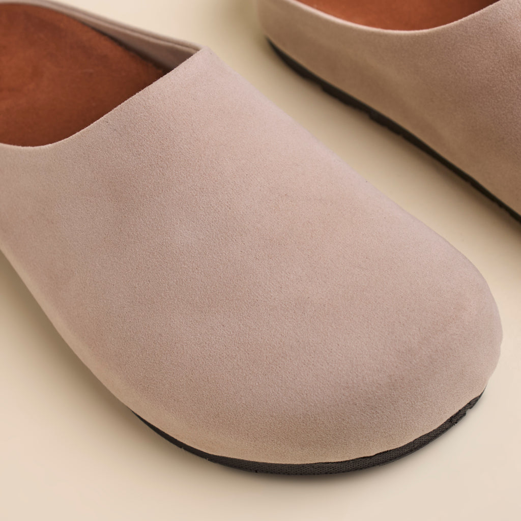 Minimal Clogs (Suede) — handcrafted women's clogs from Glamsy Egypt