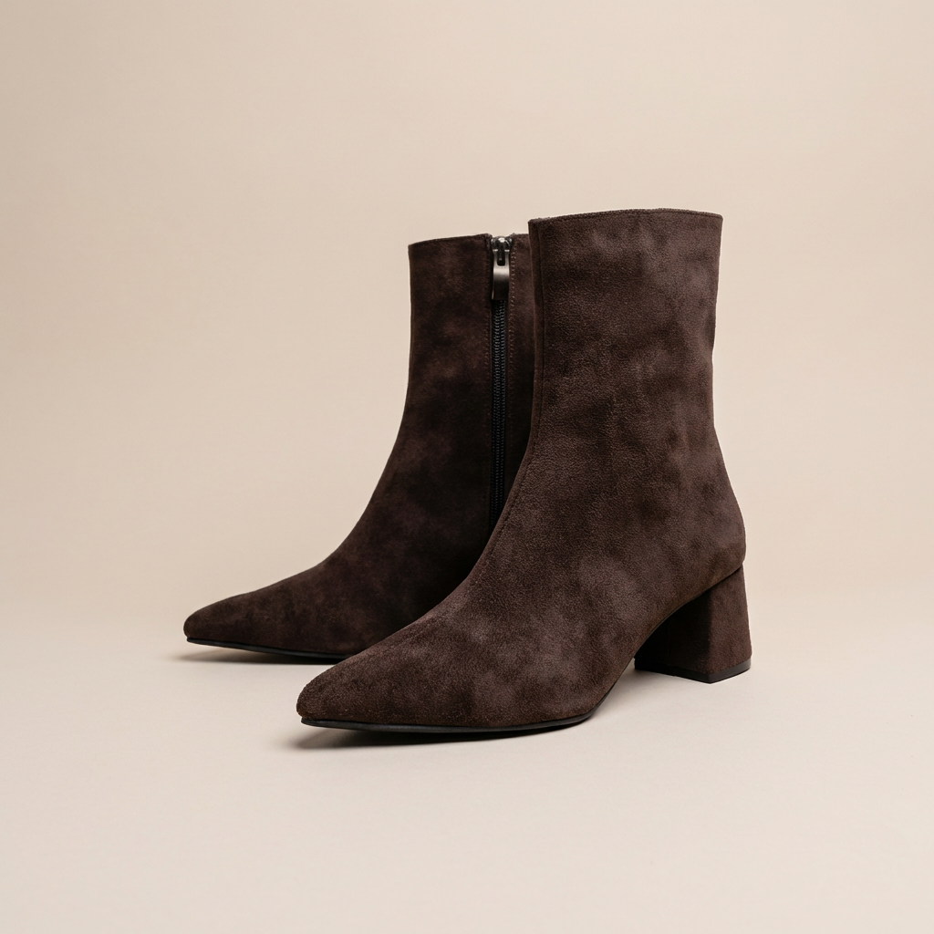 CÉLIA Boots (Suede) — handcrafted women's boots from Glamsy Egypt